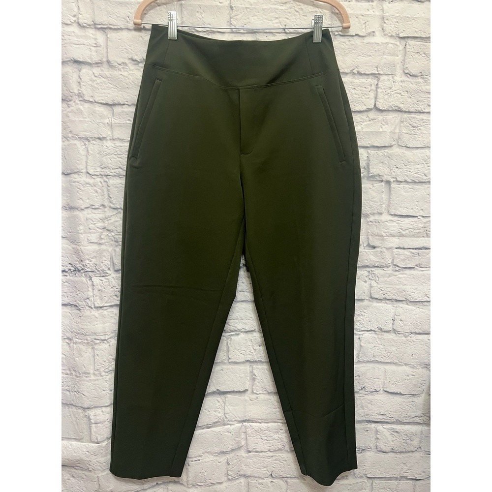 Athleta Endless High Rise Pants Women's 8 Green Pull On Stretch Quiet Luxury
